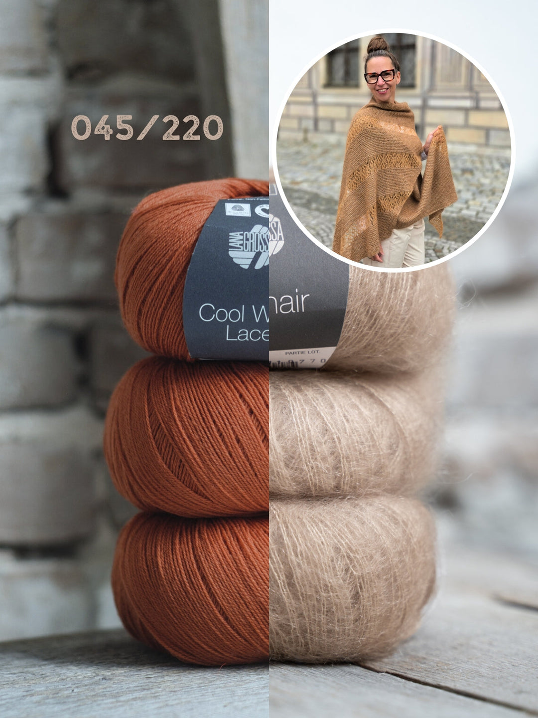 Strickpaket sjaal Elua - Joél Joél