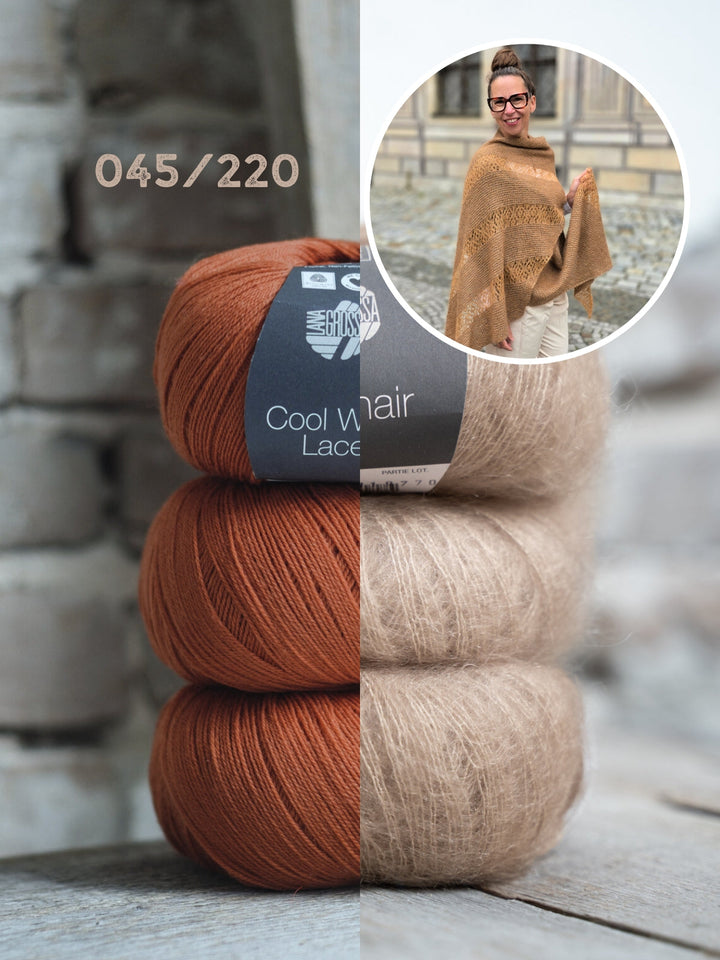 Strickpaket sjaal Elua - Joél Joél