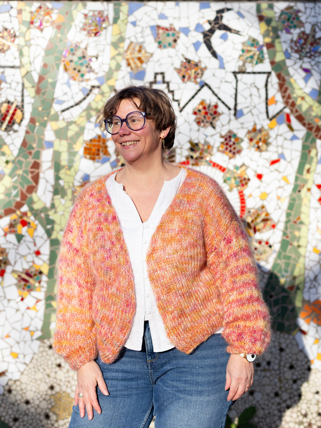 Strickpaket Bernadette Jacke - Silkhair Hand-Dyed