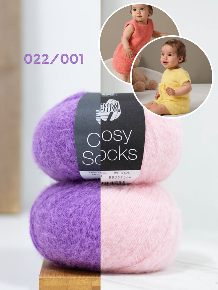 Strickpaket Cosy Socks Top+Rock und Kleid