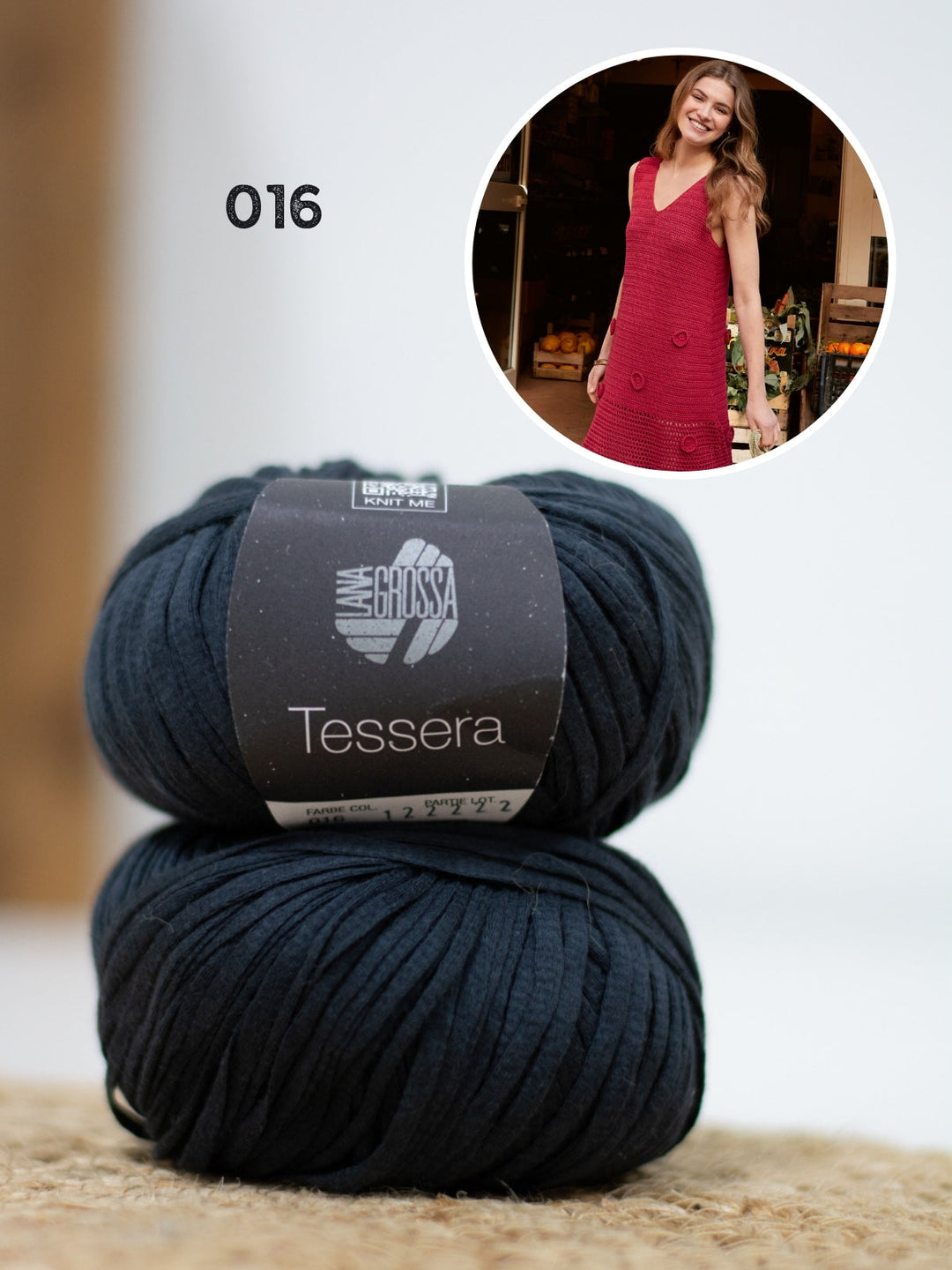 Häkelpaket Tessera Kleid mit Rosetten
