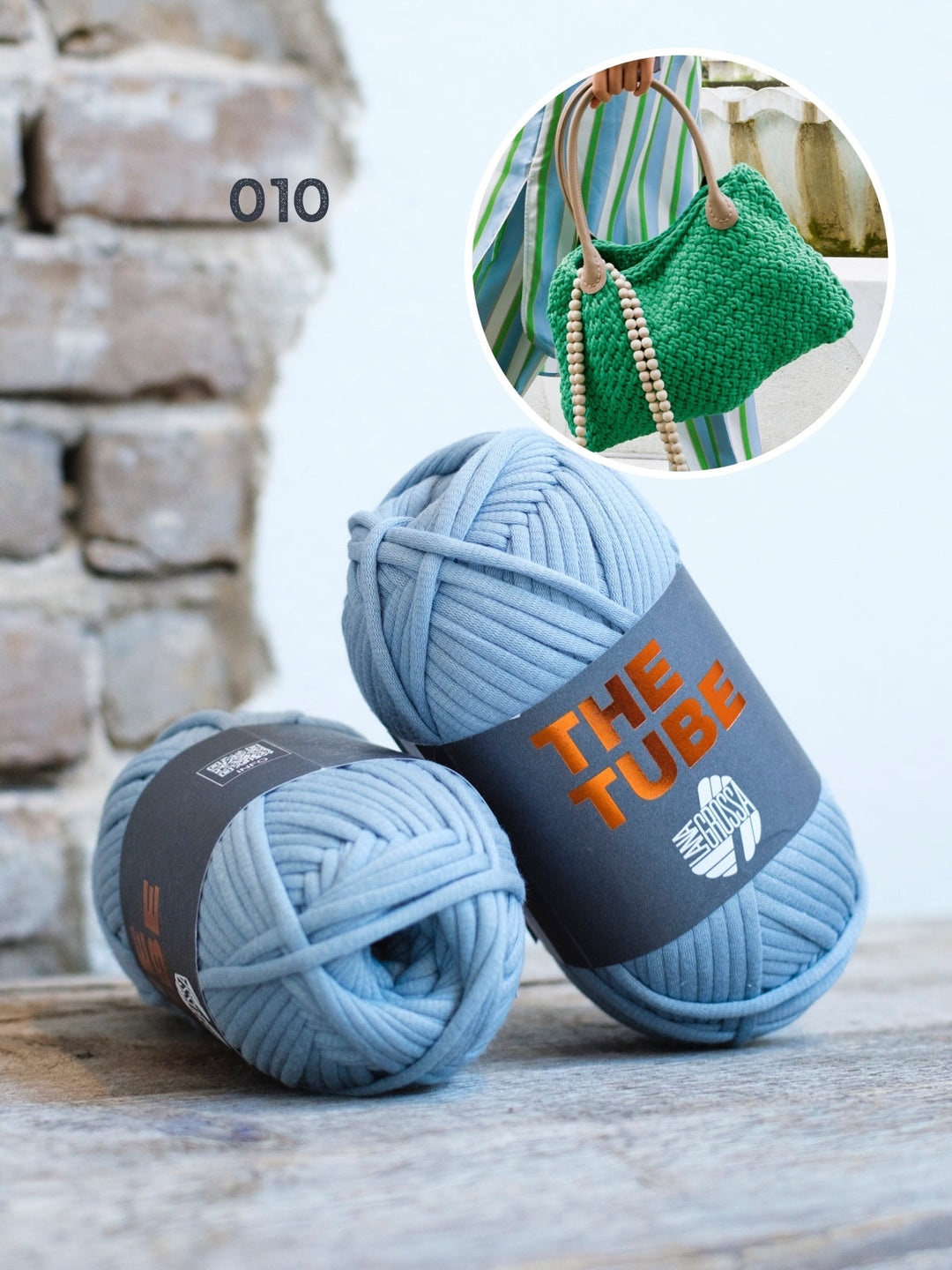 StrickpaketThe Tube Tasche im Flechtmuster