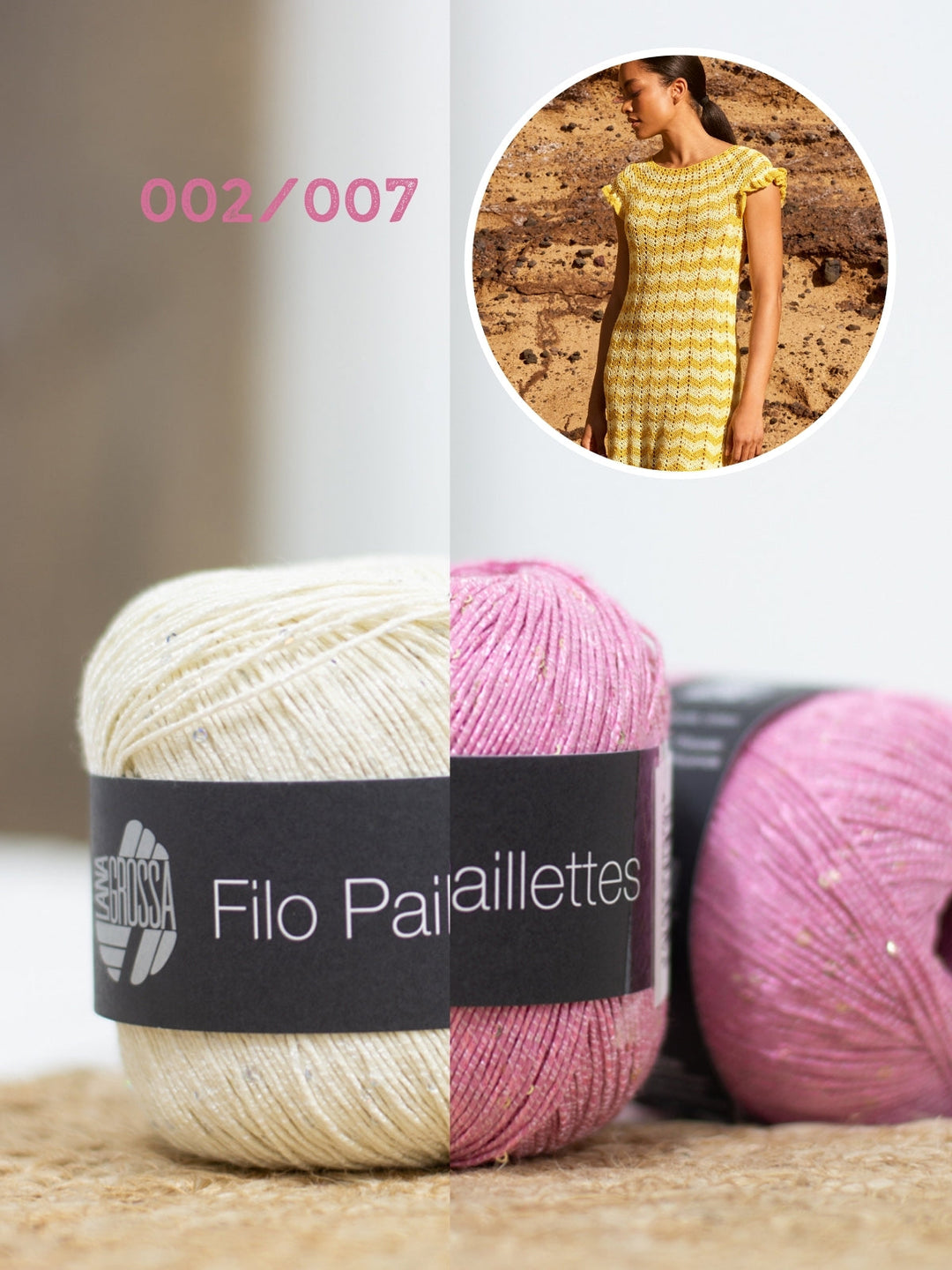 Häkelpaket Filo Paillettes Kleid