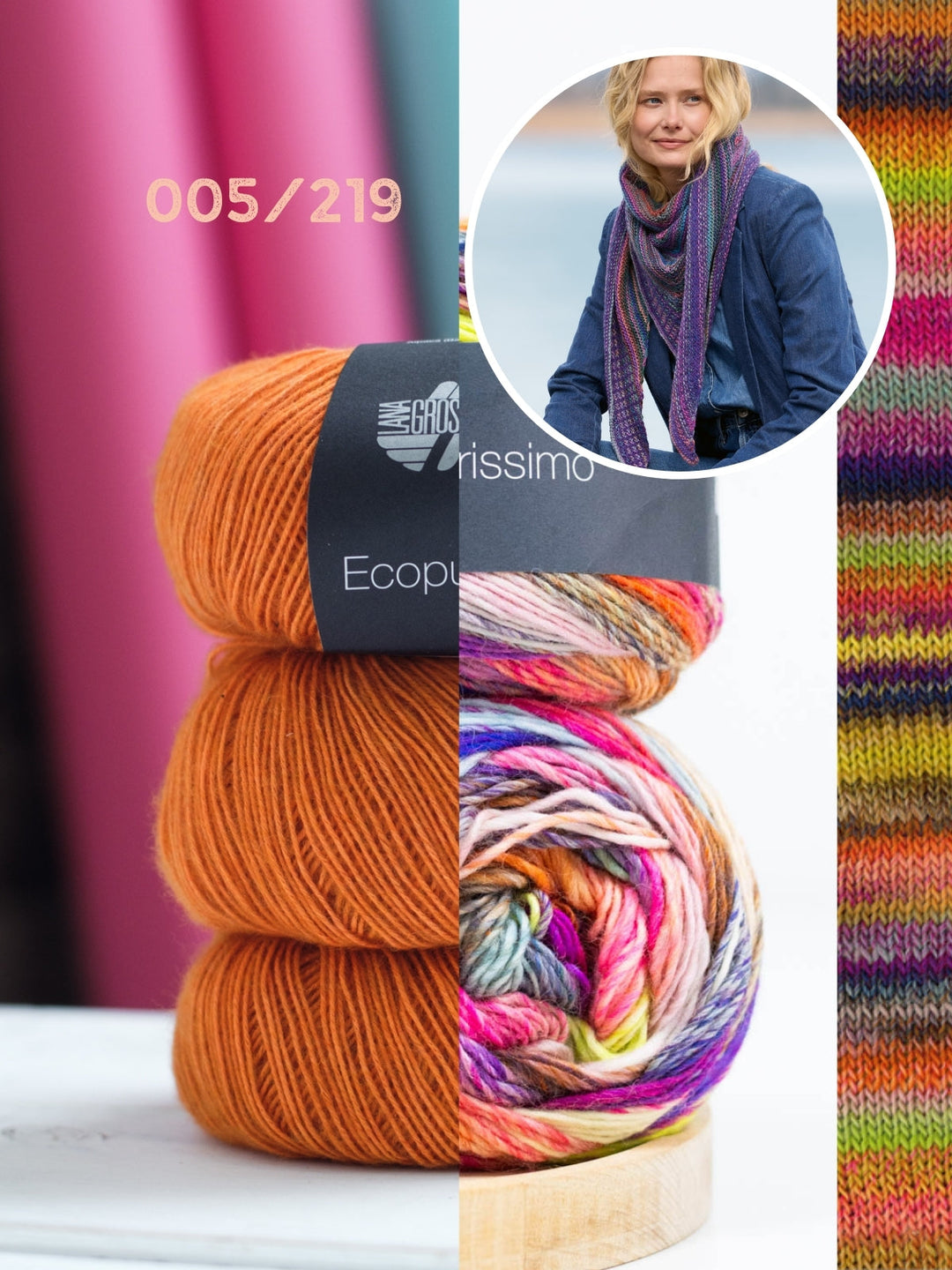 Strickpaket Colorissimo Ecopuno Dreieckstuch