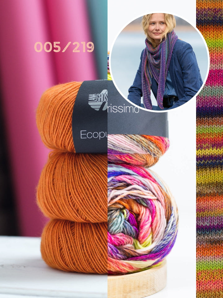 Strickpaket Colorissimo Ecopuno Dreieckstuch