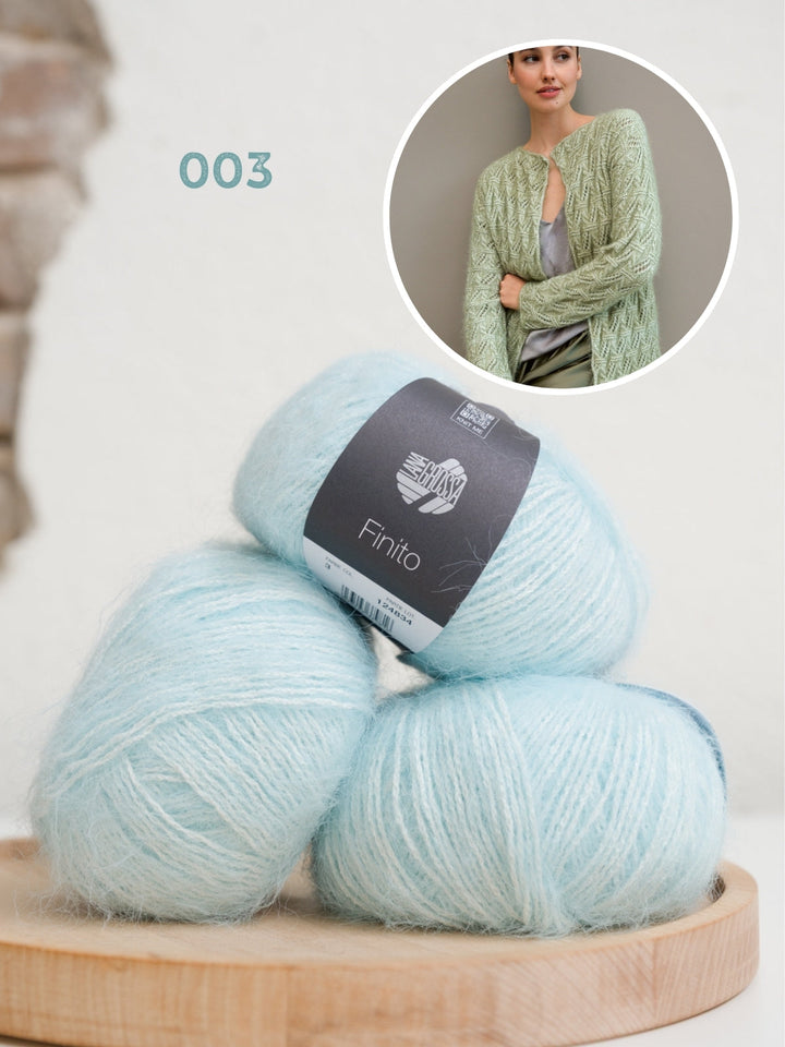 Strickpaket Finito Jacke im Lochmuster