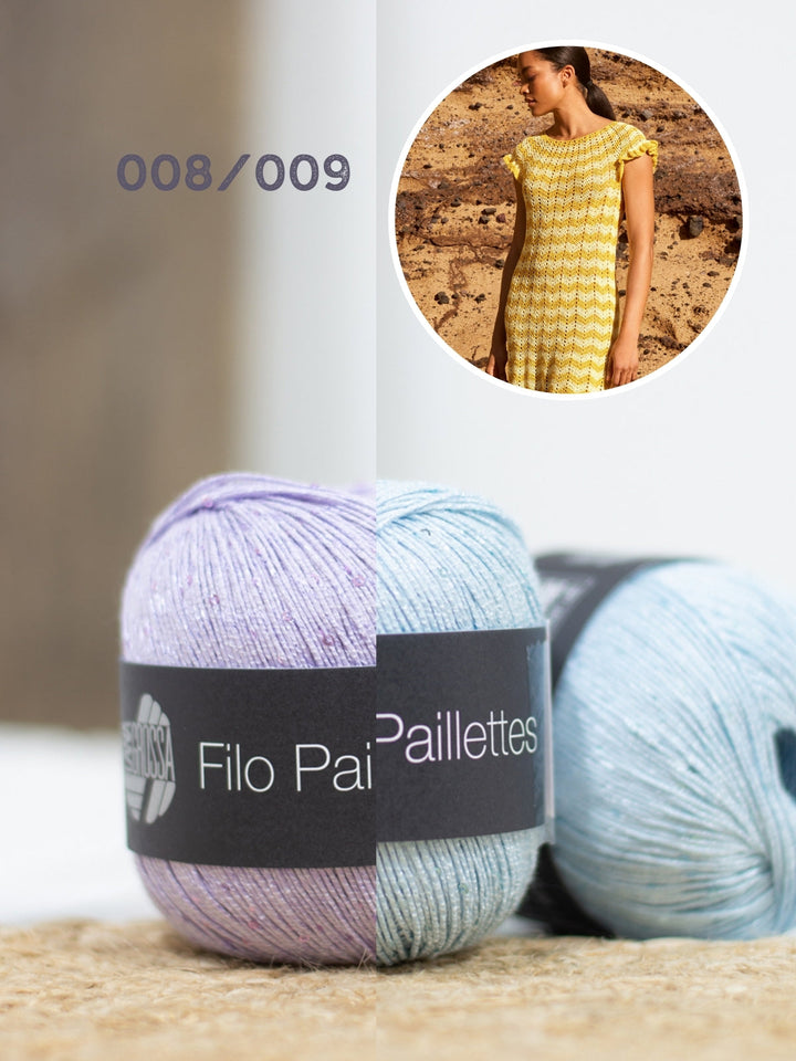 Häkelpaket Filo Paillettes Kleid