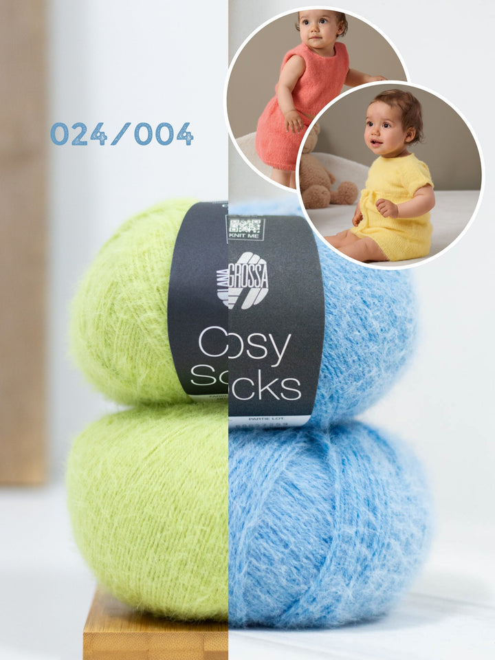 Strickpaket Cosy Socks Top+Rock und Kleid