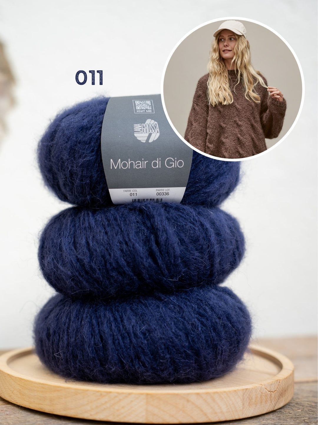 Strickpaket Mohair Di Gio Pullover mit Zöpfen