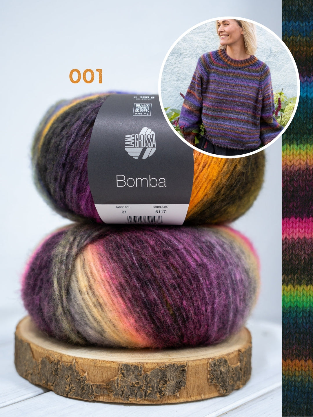 Strickpaket Bomba Raglanpullover - Top-down