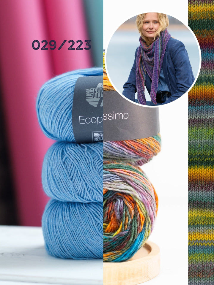 Strickpaket Colorissimo Ecopuno Dreieckstuch