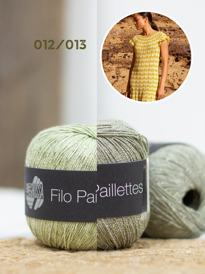 Häkelpaket Filo Paillettes Kleid