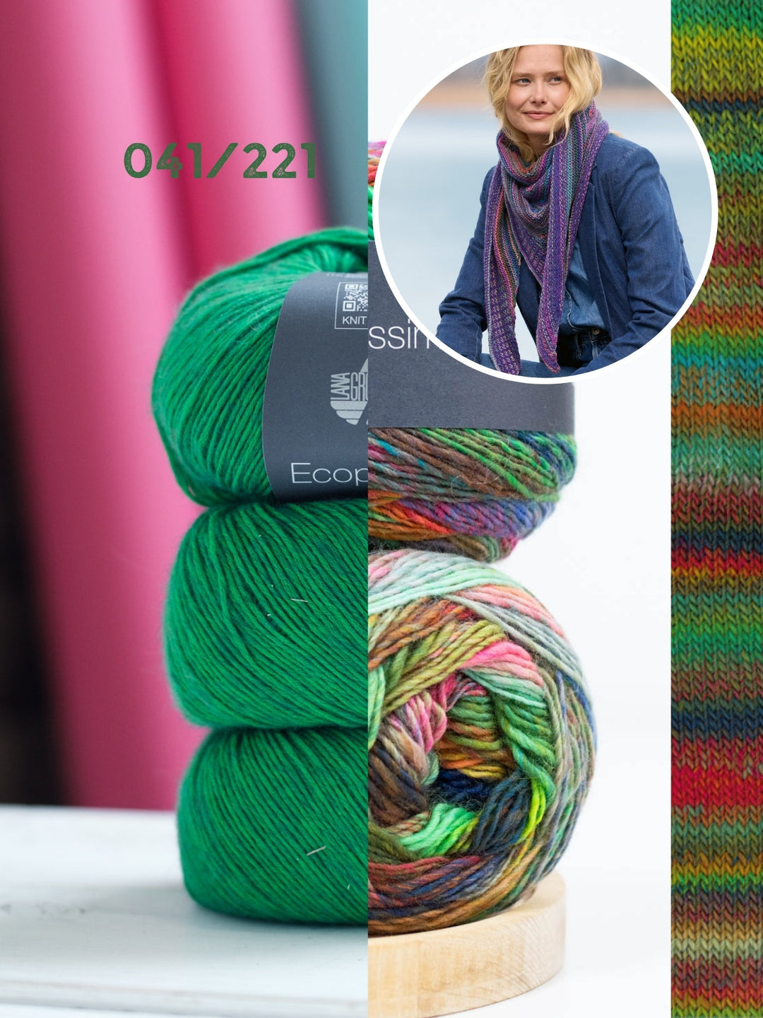 Strickpaket Colorissimo Ecopuno Dreieckstuch