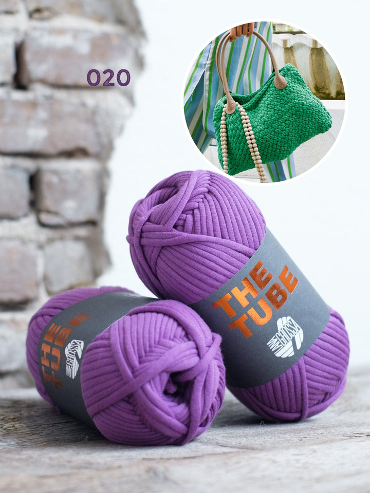 StrickpaketThe Tube Tasche im Flechtmuster