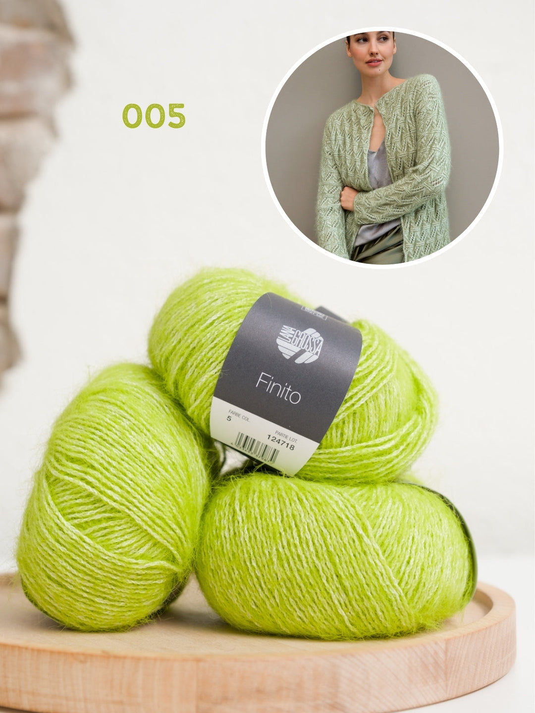 Strickpaket Finito Jacke im Lochmuster