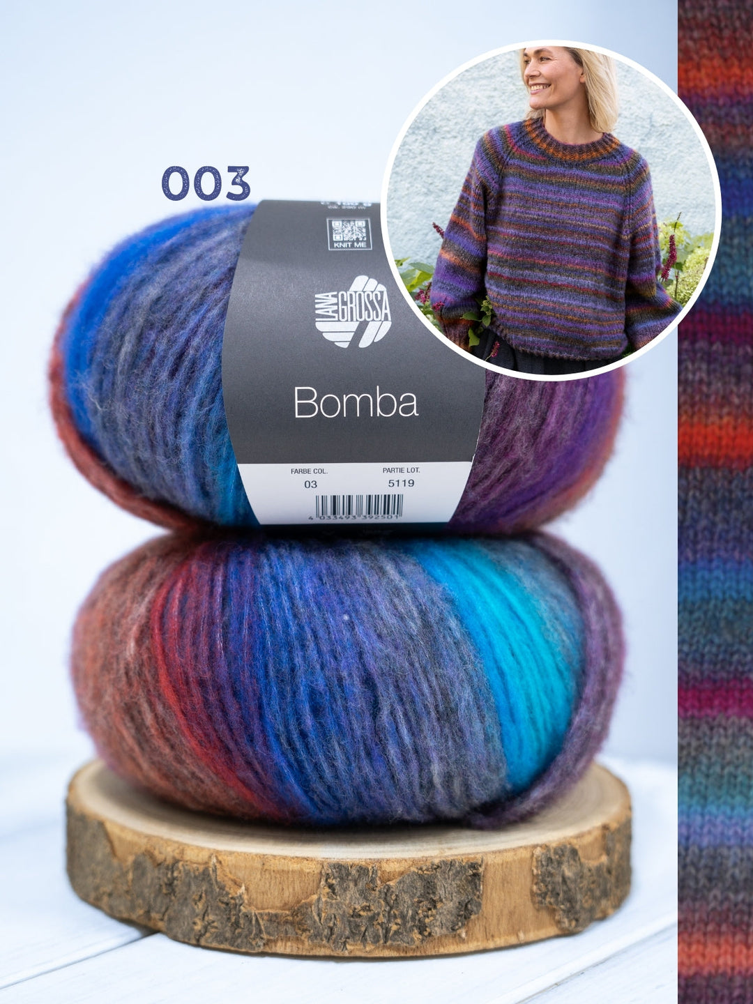 Strickpaket Bomba Raglanpullover - Top-down