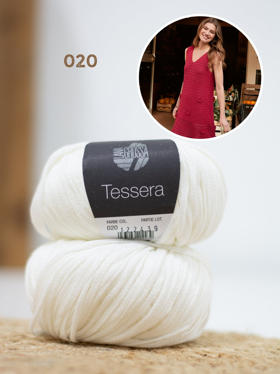 Häkelpaket Tessera Kleid mit Rosetten