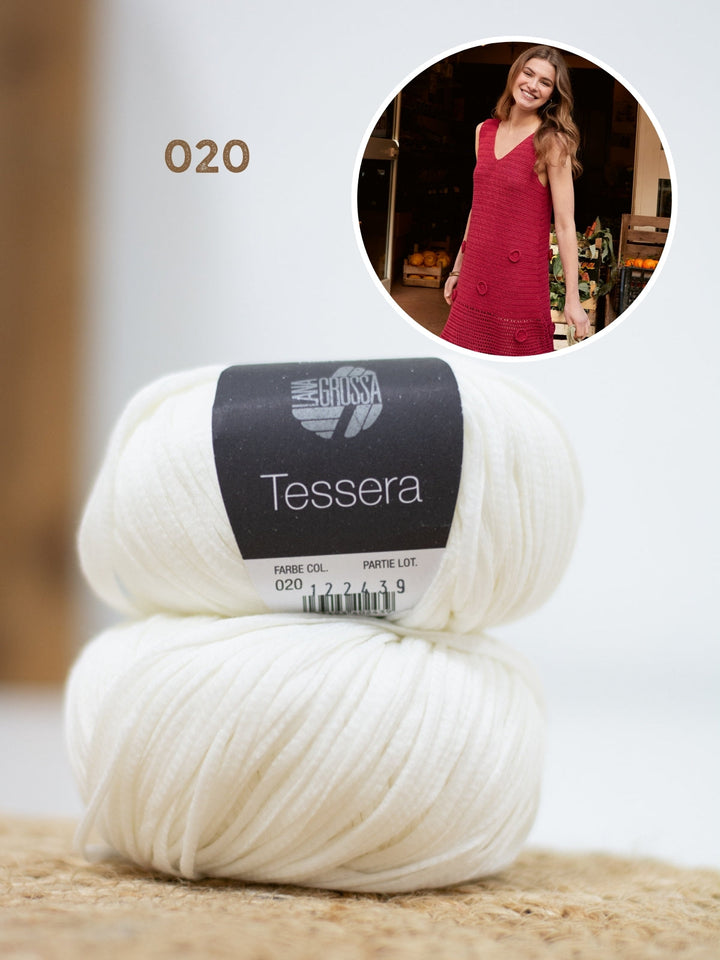 Häkelpaket Tessera Kleid mit Rosetten