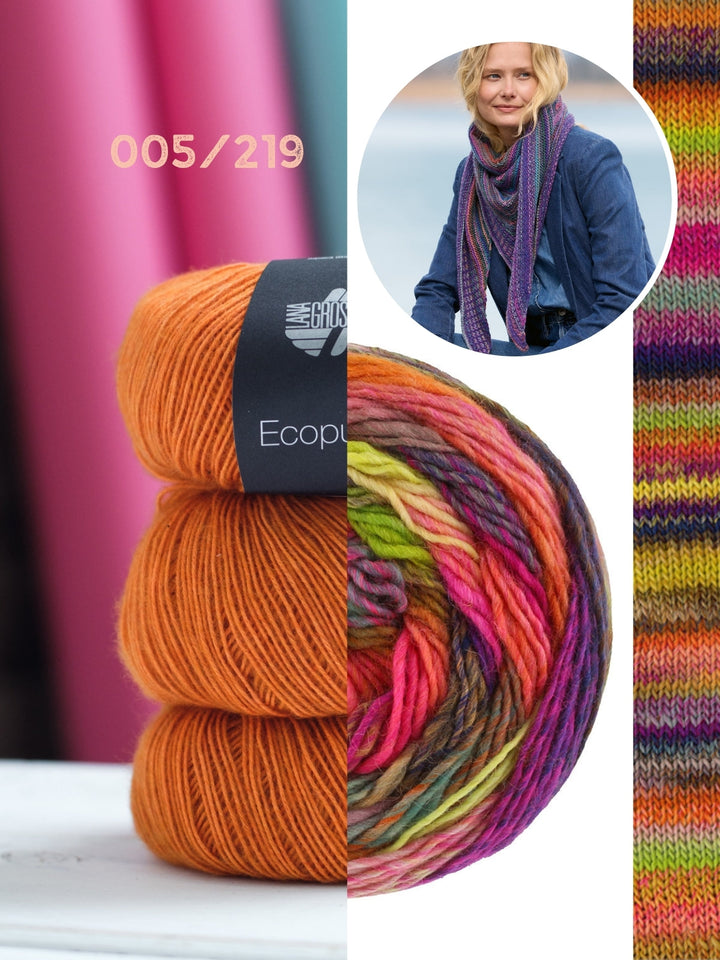 Strickpaket Colorissimo Ecopuno Dreieckstuch