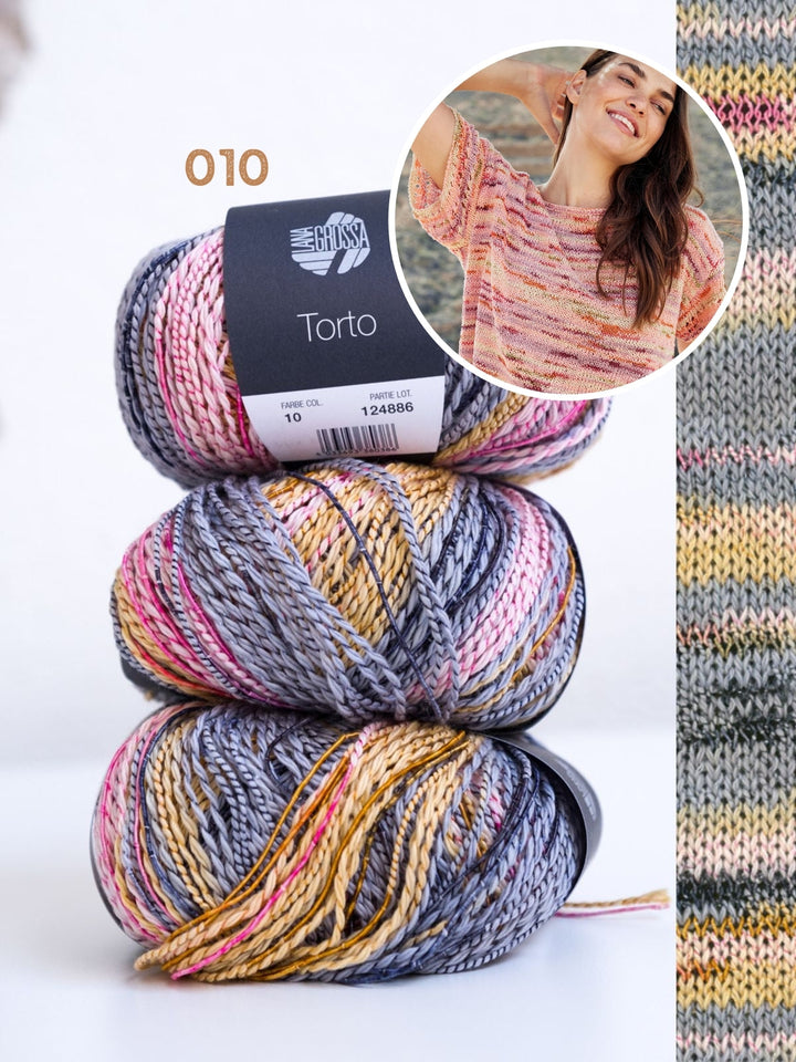 Strickpaket Torto T-Shirt mit Ajourdetails