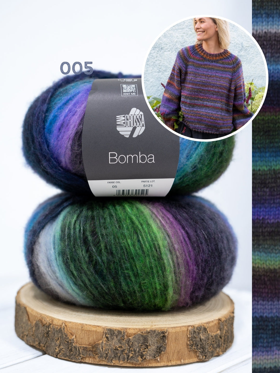 Strickpaket Bomba Raglanpullover - Top-down