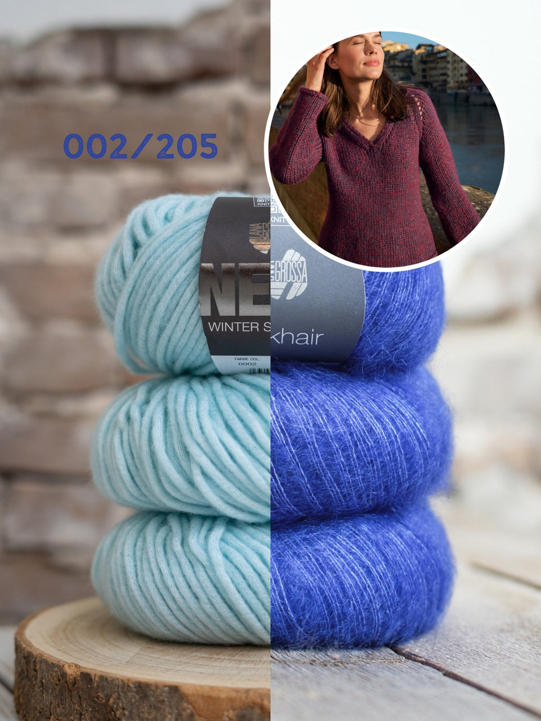Strickpaket Winter Softness Silkhair V-Ausschnitt-Pullover