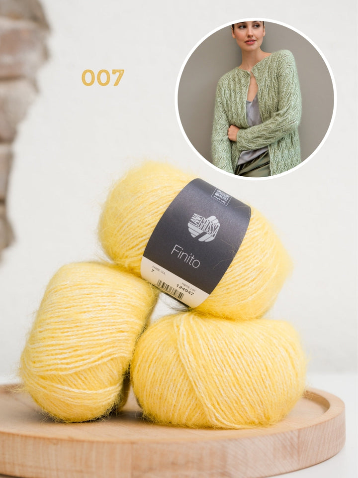 Strickpaket Finito Jacke im Lochmuster