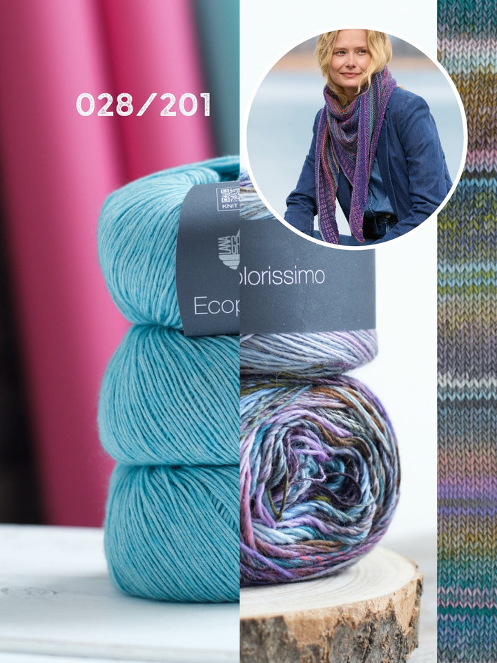 Strickpaket Colorissimo Ecopuno Dreieckstuch