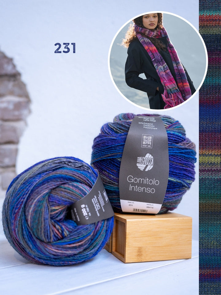 Strickpaket Gomitolo Intenso Zopfschal