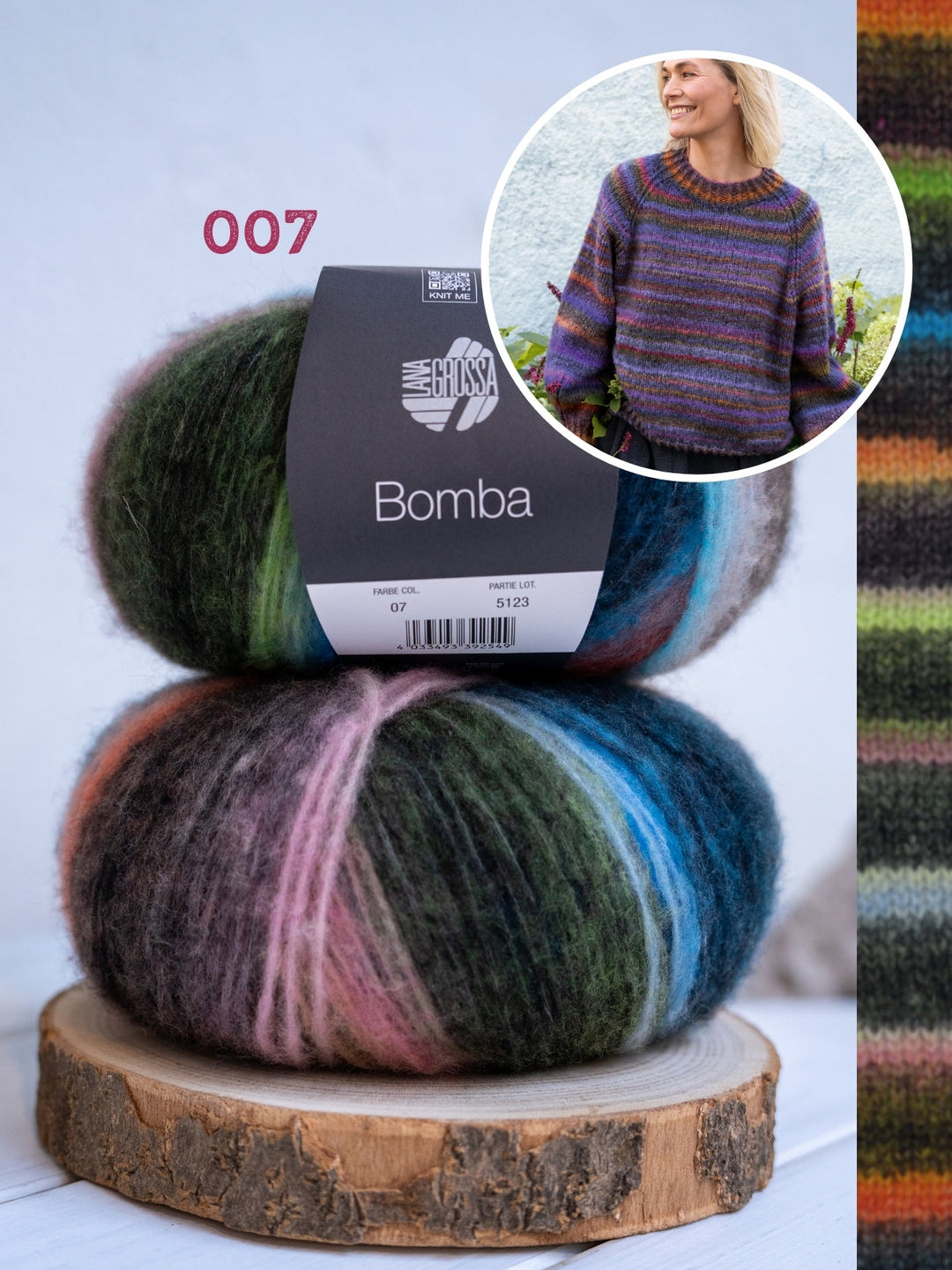 Strickpaket Bomba Raglanpullover - Top-down