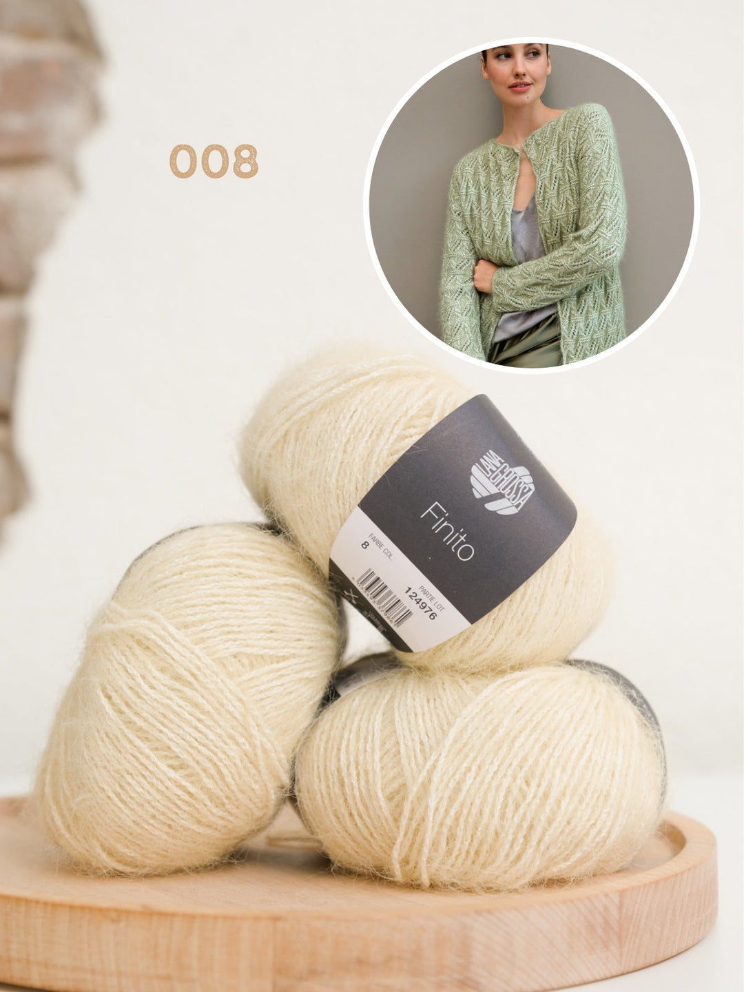 Strickpaket Finito Jacke im Lochmuster
