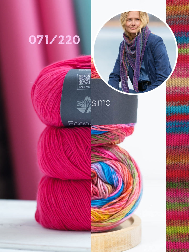 Strickpaket Colorissimo Ecopuno Dreieckstuch