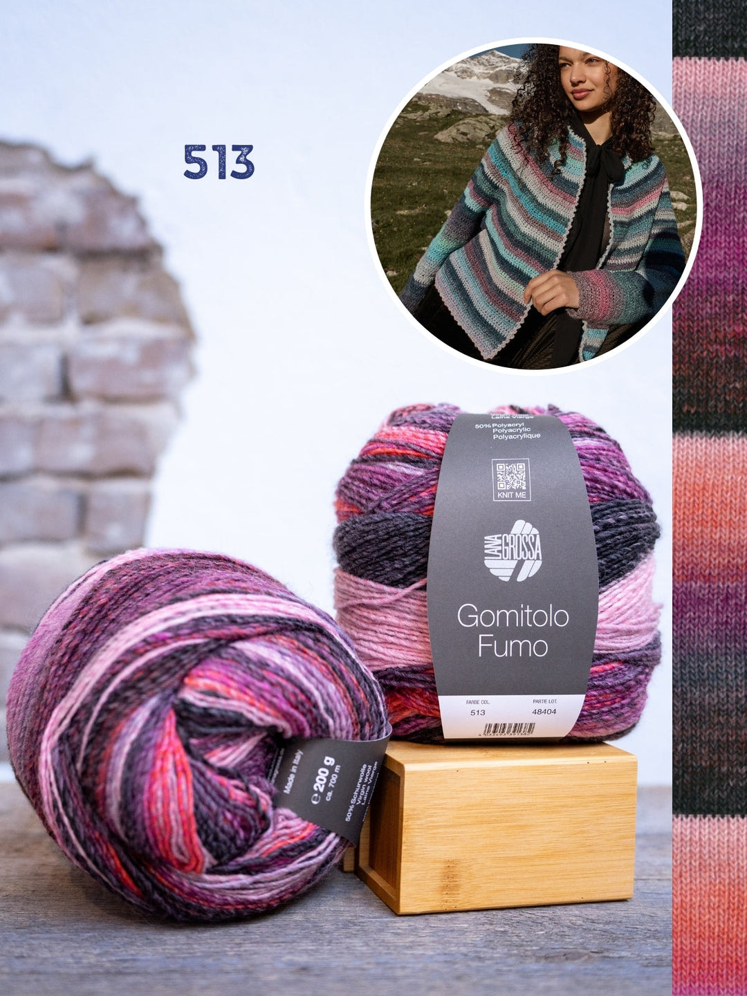 Häkelpaket Gomitolo Fumo Jacke