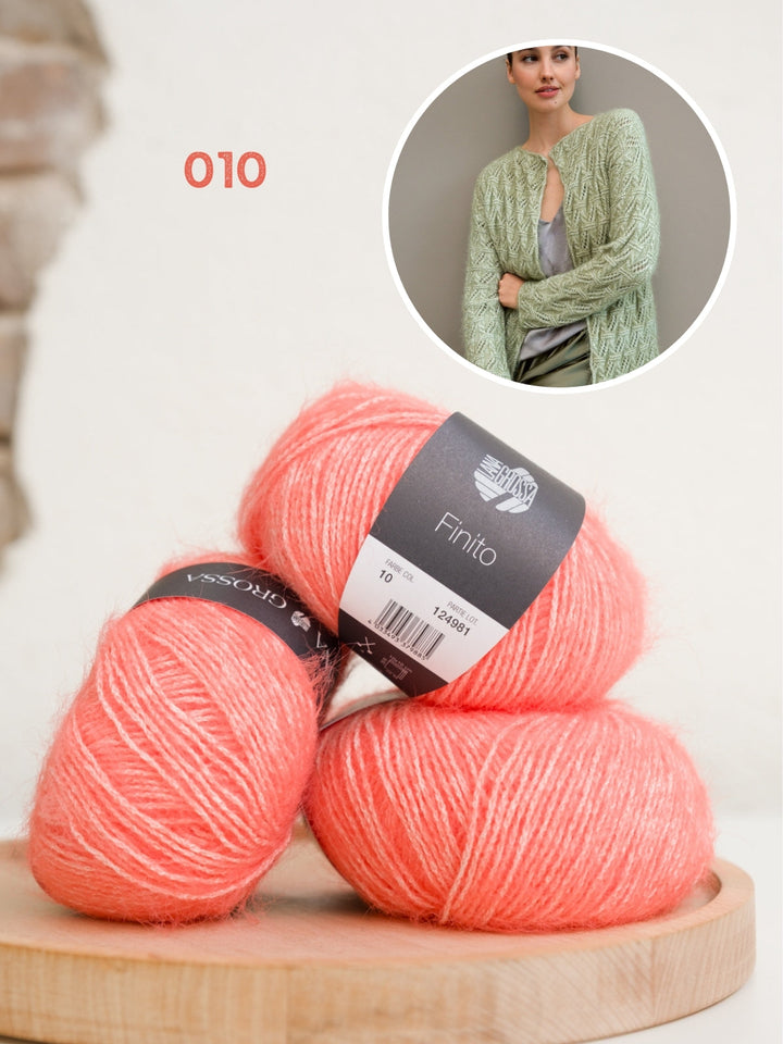 Strickpaket Finito Jacke im Lochmuster