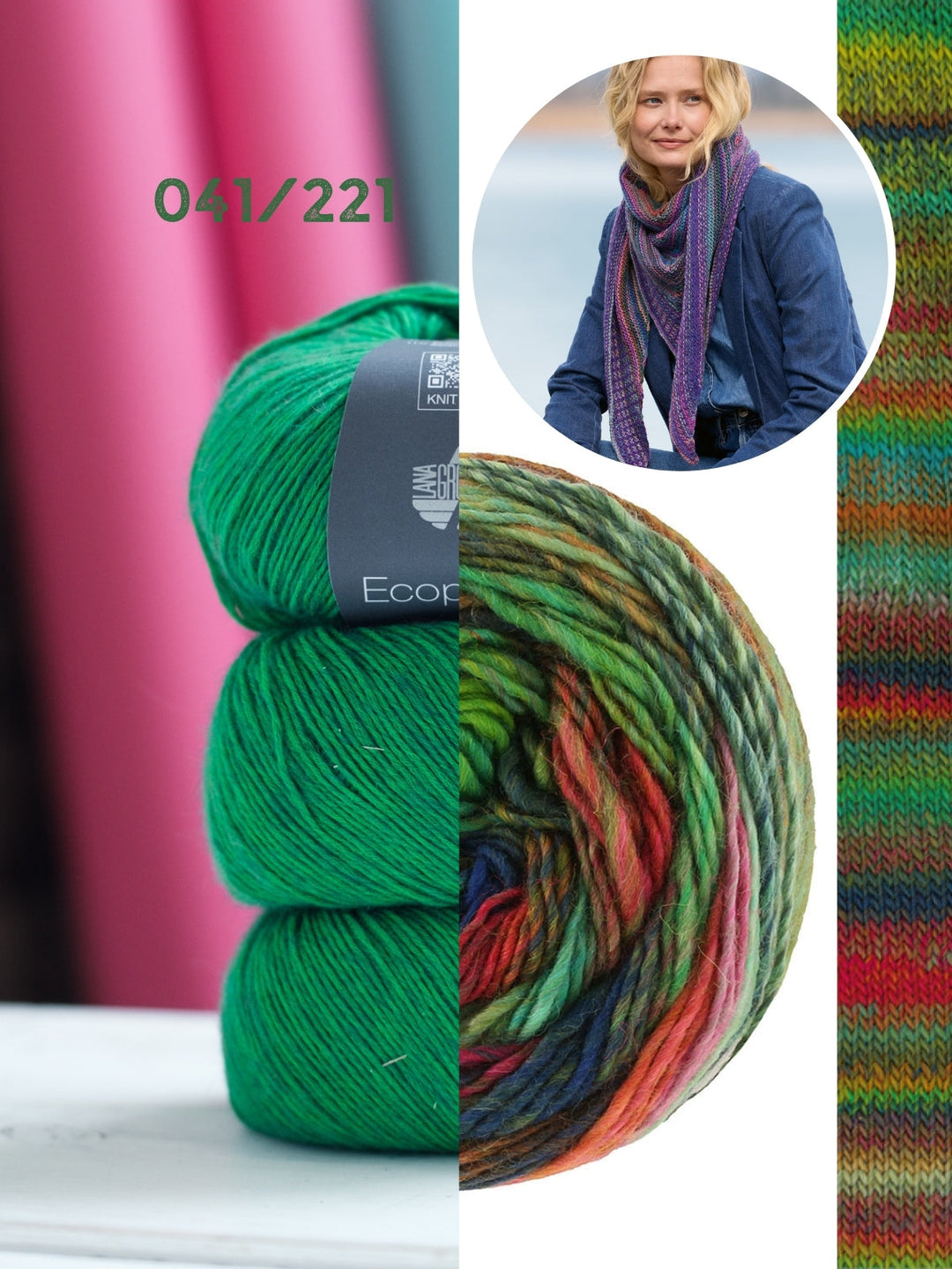 Strickpaket Colorissimo Ecopuno Dreieckstuch