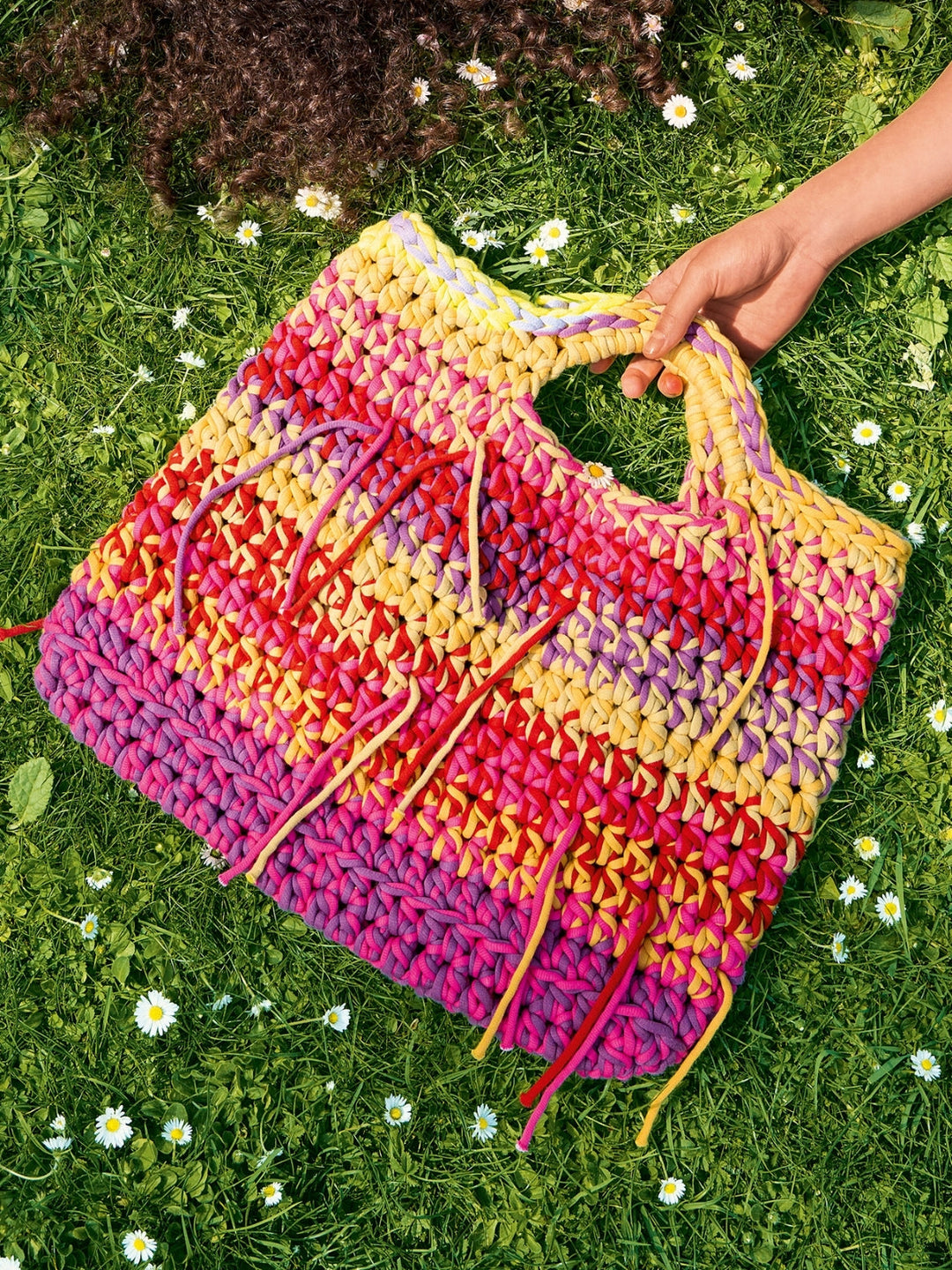 Häkelpaket The Tube Kleine Shopper mit Fransen