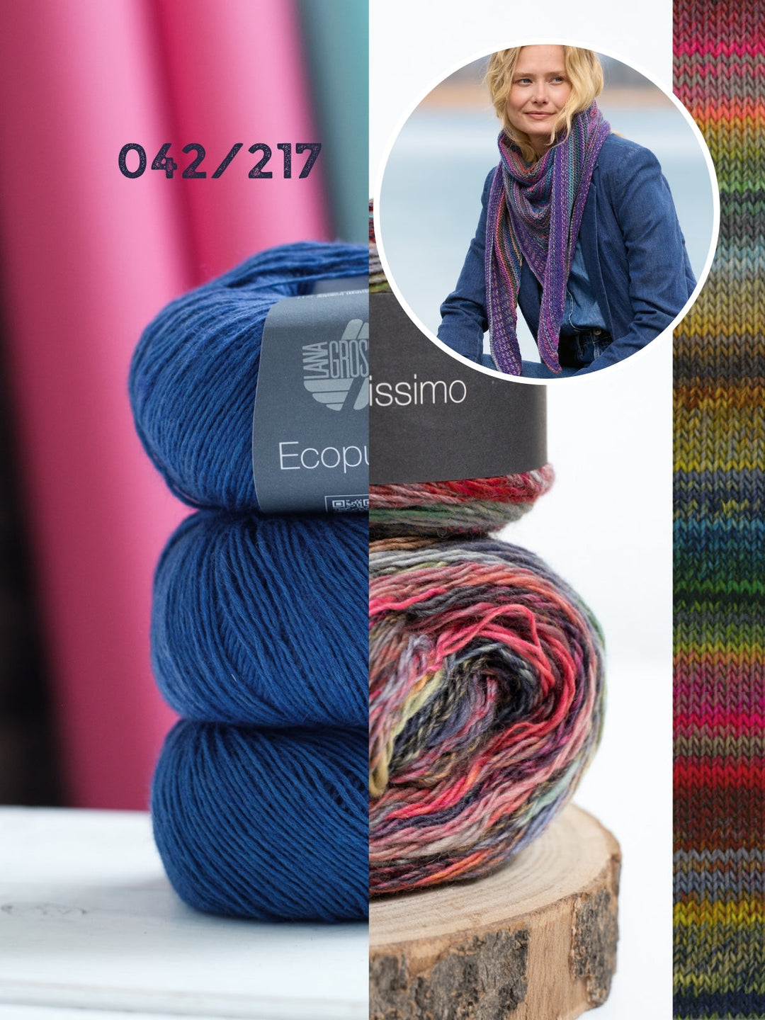 Strickpaket Colorissimo Ecopuno Dreieckstuch