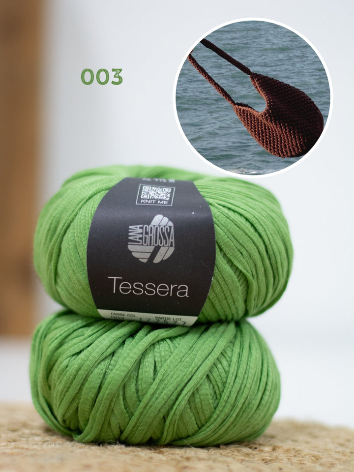 Häkelpaket Tessera Henkeltasche im Noppenmuster