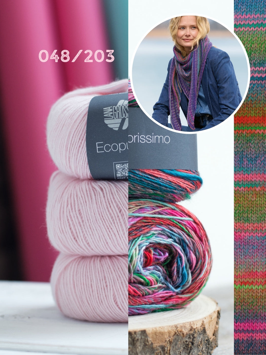 Strickpaket Colorissimo Ecopuno Dreieckstuch