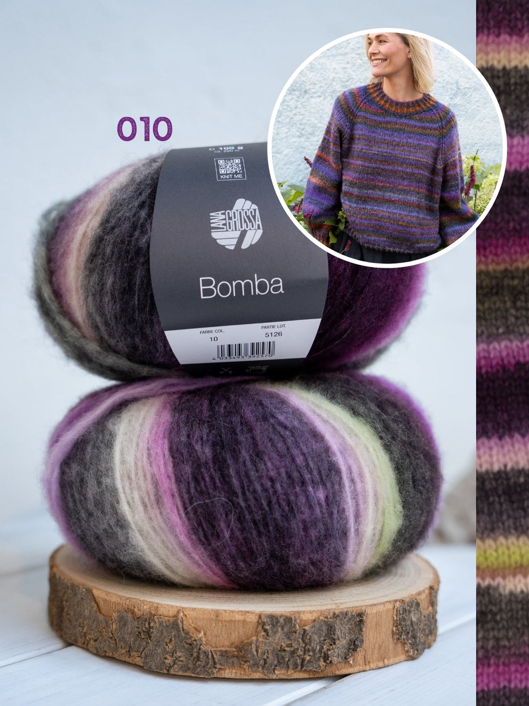 Strickpaket Bomba Raglanpullover - Top-down