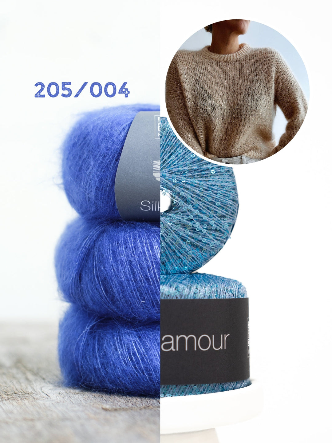 Strickpaket Odette Sweater - Kolibri by Johanna