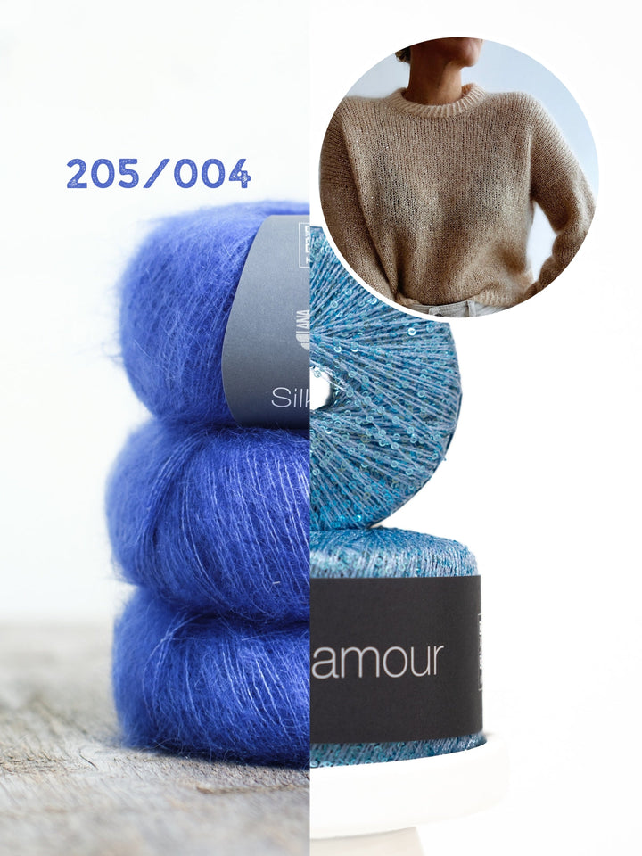 Strickpaket Odette Sweater - Kolibri by Johanna