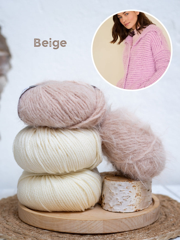 Strickpaket Basta Cool Merino gestreifte Jacke