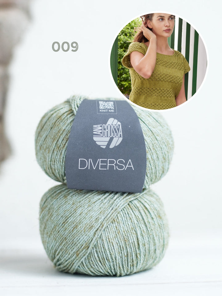 Strickpaket Diversa Top mit Blumenmuster