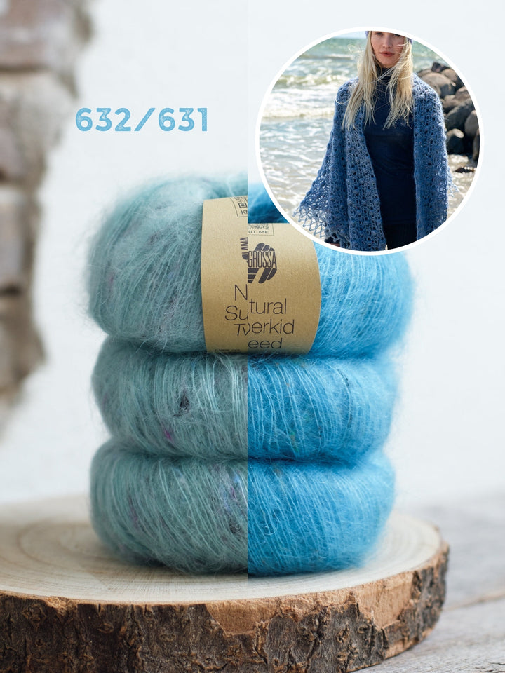 Häkelpaket Natural Superkid Tweed Tuch