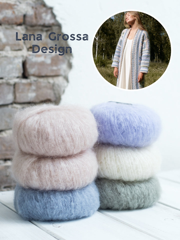 Häkelpaket Mohair Moda Granny Mantel