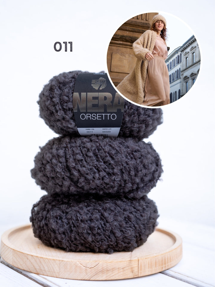 Strickpaket Orsetto langer Mantel