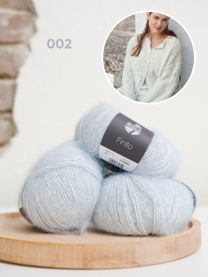 Strickpaket Finito Jacke mit Herzmuster