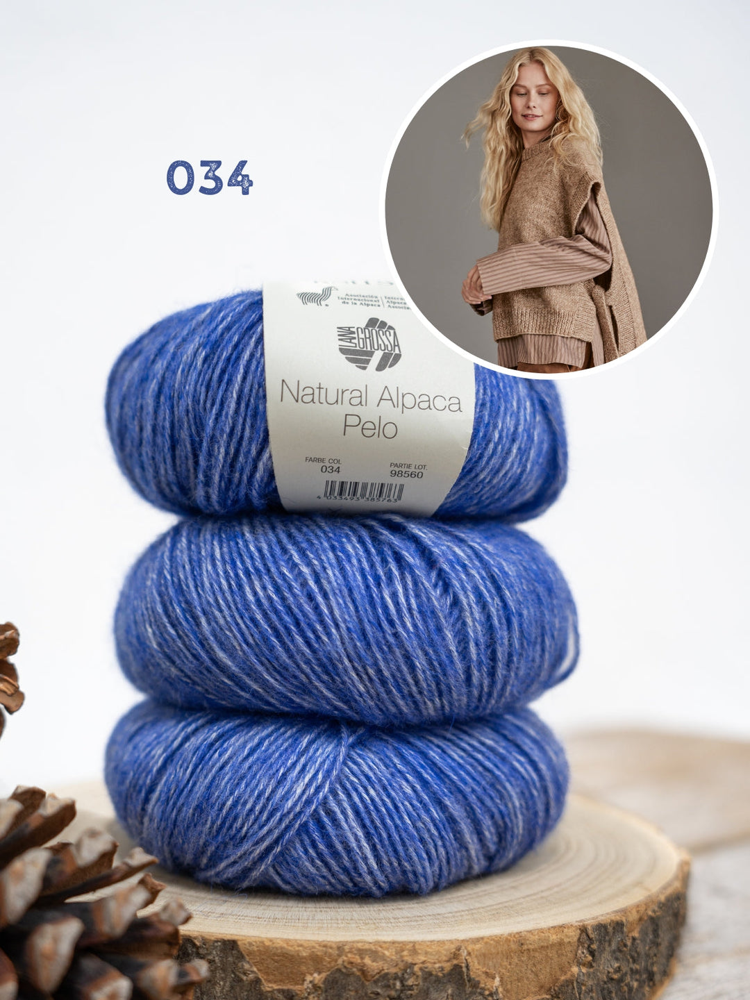 Strickpaket Natural Alpaca Pelo Slipover