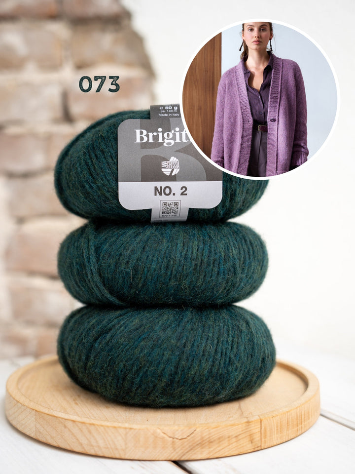 Strickpaket Brigitte No. 2 V-Ausschnitt Jacke
